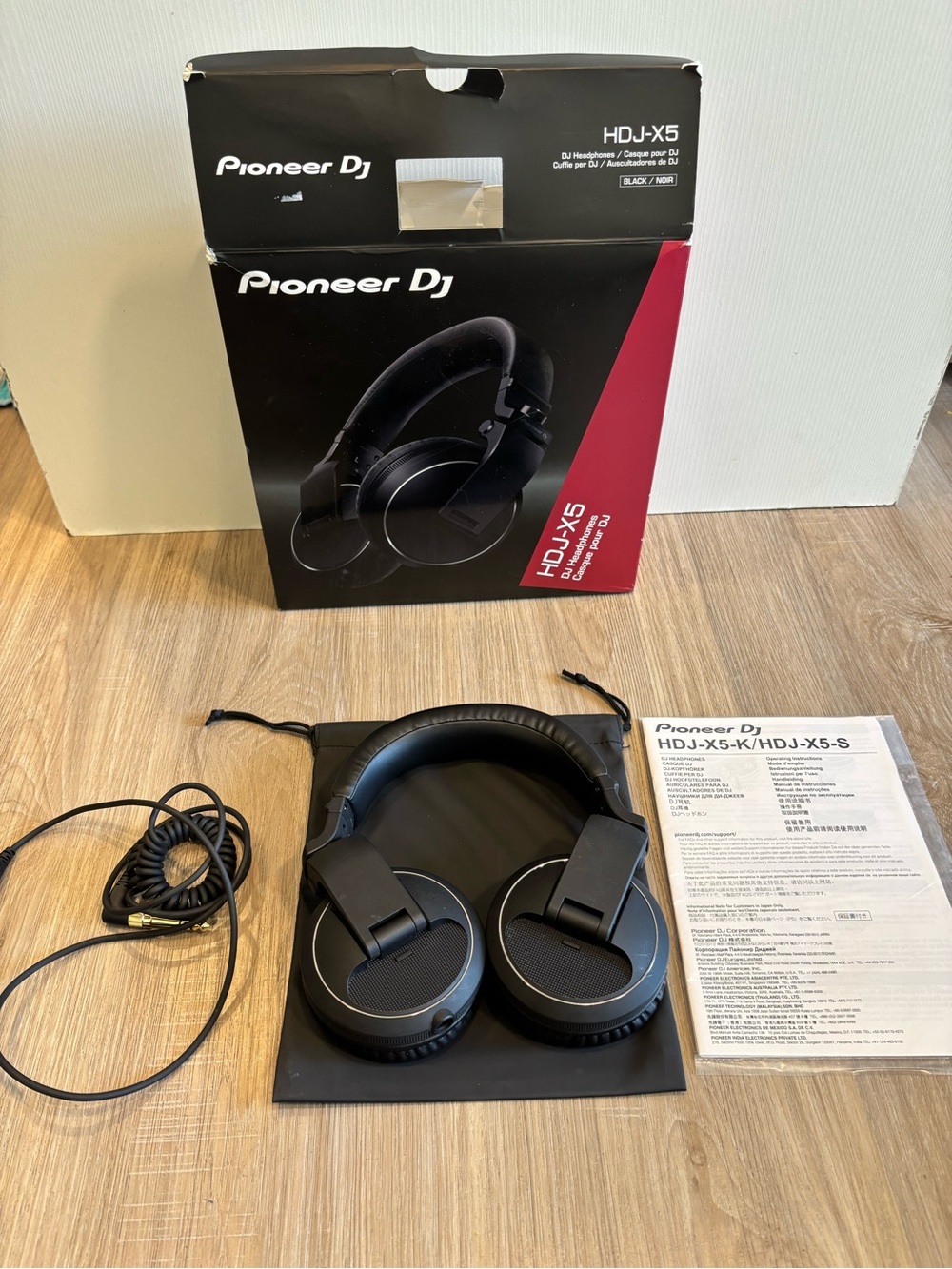 Pioneer DJ HDJ-x5 Professional Over-Ear DJ Headphones Black Tested Works